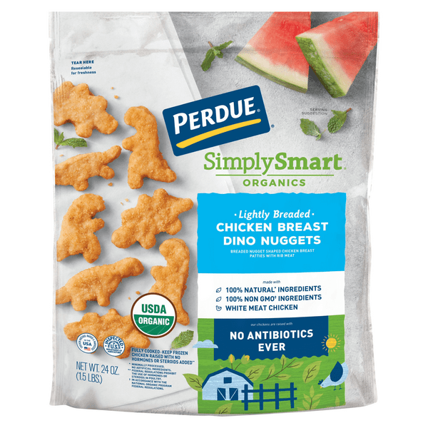 Save on Perdue Simply Smart Organics Breaded Chicken Breast Dino Nuggets Order Online Delivery