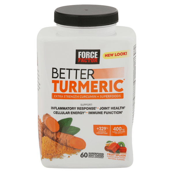 Save on Force Factor Better Turmeric Extra Strength Curcumin Chews