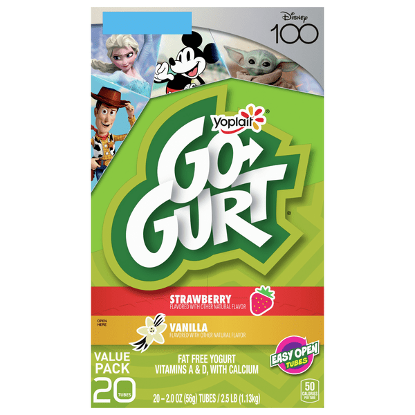 Save on Yoplait GoGURT Disney Frozen Strawberry & Vanilla Yogurt Tubes