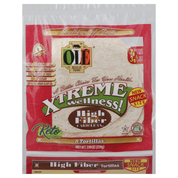 Save on Ole Mexican Foods Xtreme Wellness High Fiber Tortillas Snack