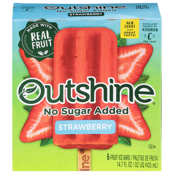 Save on Outshine Fruit Ice Bars Strawberry No Sugar Added 6 ct Order