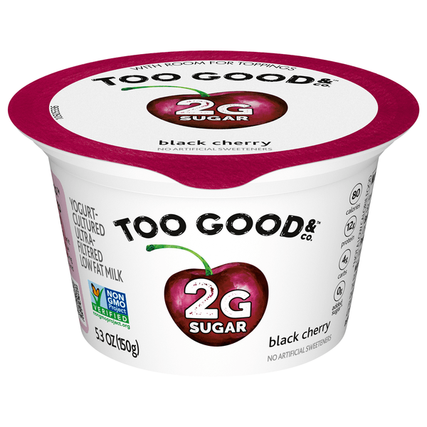 Save on Two Good Low Sugar Low Fat Black Cherry Greek Yogurt Cup Order Online Delivery Food Lion