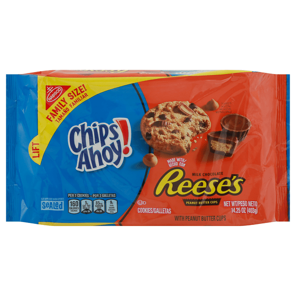 Save on Nabisco Chips Ahoy! Chocolate Chip Cookies Reese's Family Size
