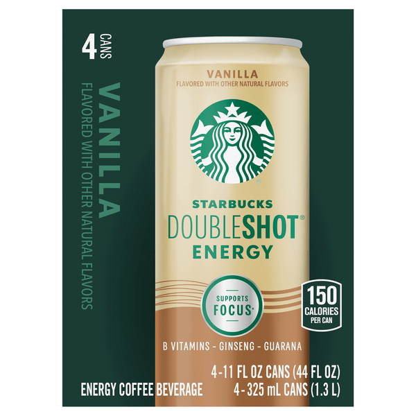 Save on Starbucks Doubleshot Energy Coffee Beverage Vanilla 4 pk