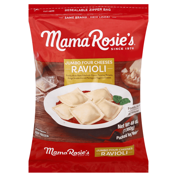 Save on Mama Rosie's Ravioli Pasta Four Cheese Large Frozen Order