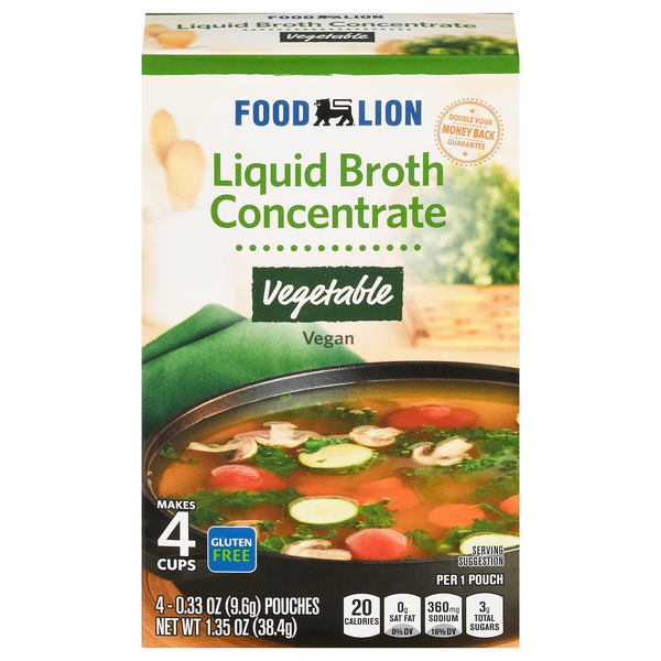 Save on Food Lion Liquid Broth Concentrate Vegetable Reduced Sodium 4