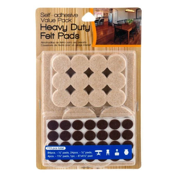 Save on Items 4 U ! Heavy Duty Felt Pads Self Adhesive Value Pack Order