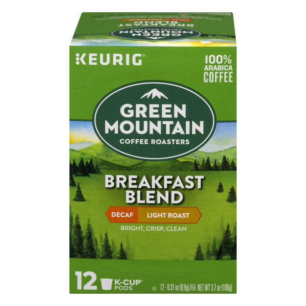 Save on Green Mountain Breakfast Blend Light Roast Coffee Decaffeinated KCups Order Online