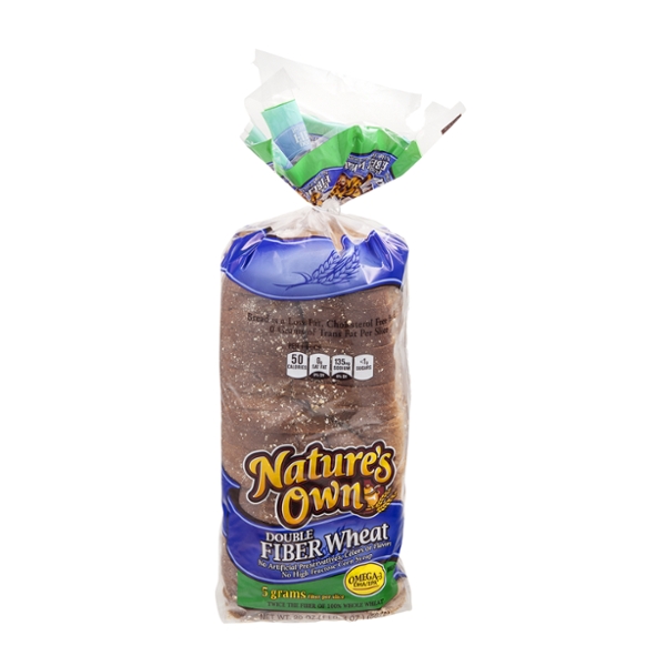 Save on Nature's Own Double Fiber Wheat Bread with Omega3
