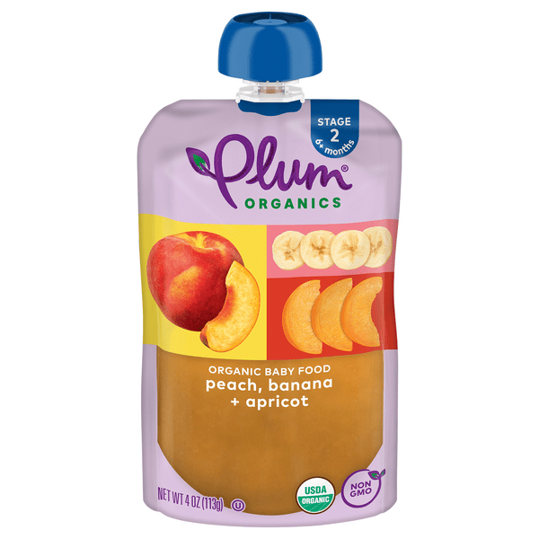 Save on Plum Organics Stage 2 Baby Food Peach Banana & Apricot Organic Order Online Delivery