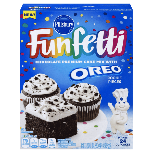 Save on Pillsbury Funfetti Premium Cake Mix Chocolate with Oreo Order