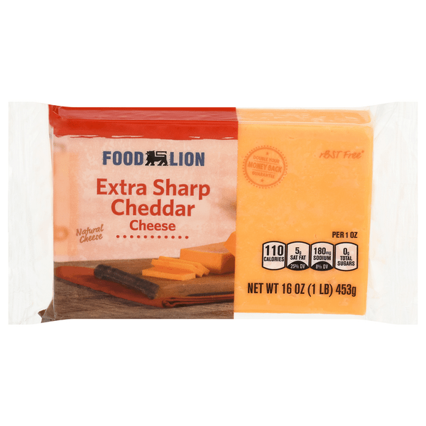 Save on Food Lion Cheddar Cheese Extra Sharp Chunk Natural Order Online