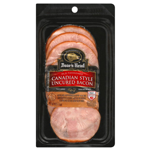 Save on Boar's Head Canadian Style Uncured Bacon Fully Cooked Order
