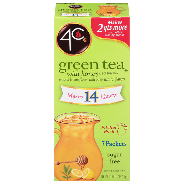 Save on 4C Totally Light Iced Green Tea Mix Pitcher Pack w/Honey & Lemon 7 ct Order Online