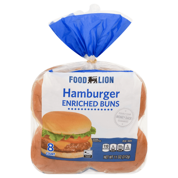 Save on Food Lion Enriched Hamburger Buns 8 ct Order Online Delivery Food Lion