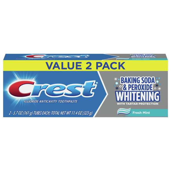 Save on Crest Baking Soda & Peroxide Whitening Toothpaste Fresh Mint