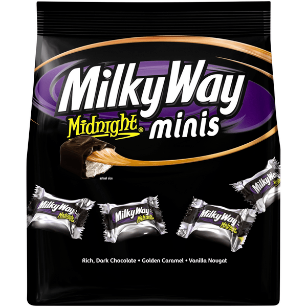Save on Milky Way Midnight Dark Chocolate Caramel & Nougat Minis Candy