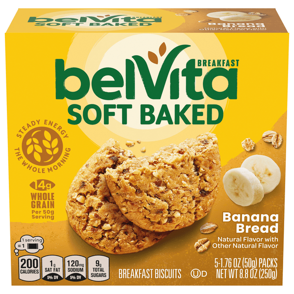 Save on belVita Soft Baked Breakfast Biscuits Banana Bread 5 ct Order
