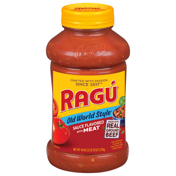 Save on RAGU Old World Style Pasta Sauce Flavored with Meat Order