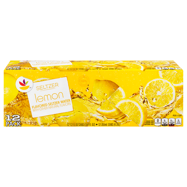 Save on Giant Seltzer Water Lemon 12 pk Order Online Delivery Giant