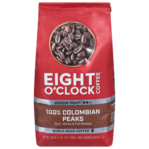 Save on Eight O'Clock 100 Colombian Peaks Medium Roast Coffee (Whole