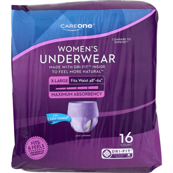 Save on CareOne Women's Purseready Incontinence Underwear Light