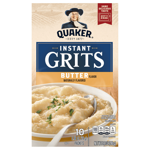 Save on Quaker Butter Flavor Instant Grits Packet 10 ct Order Online