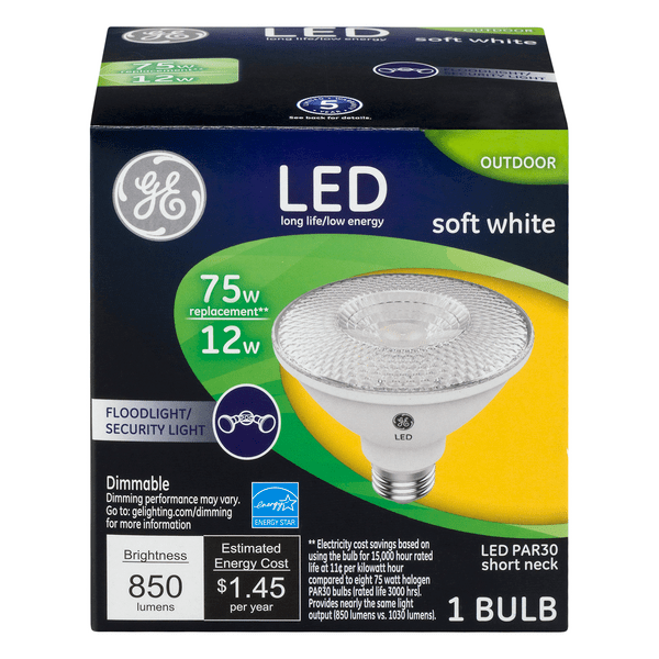 Save on GE LED Outdoor Flood Light/Security Light Soft White 75w/12w
