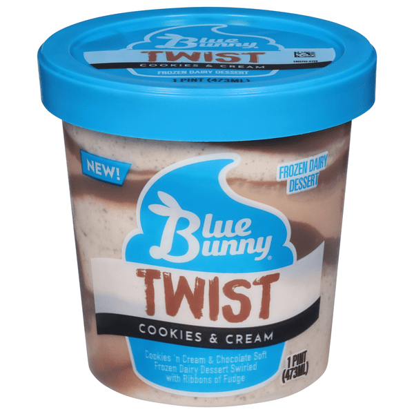 Save on Blue Bunny Twist Frozen Dairy Dessert Cookies & Cream Order