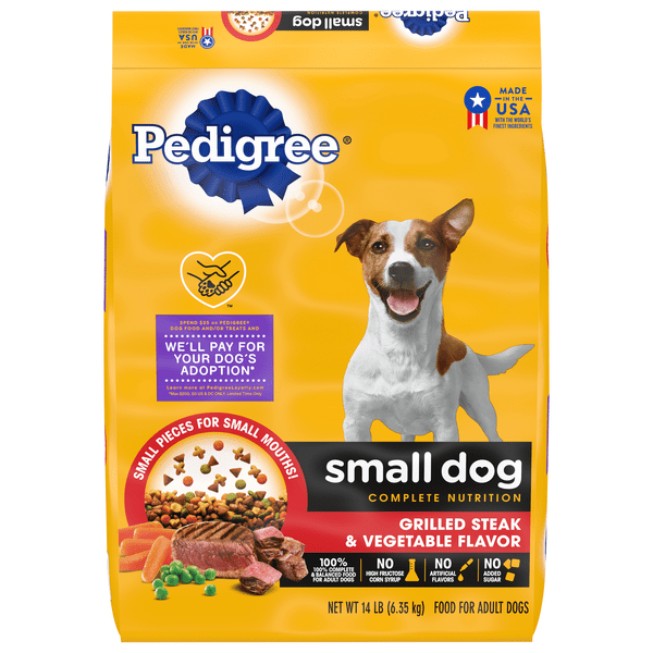 Save on Pedigree Small Dog Adult Dry Food Grilled Steak & Vegetable