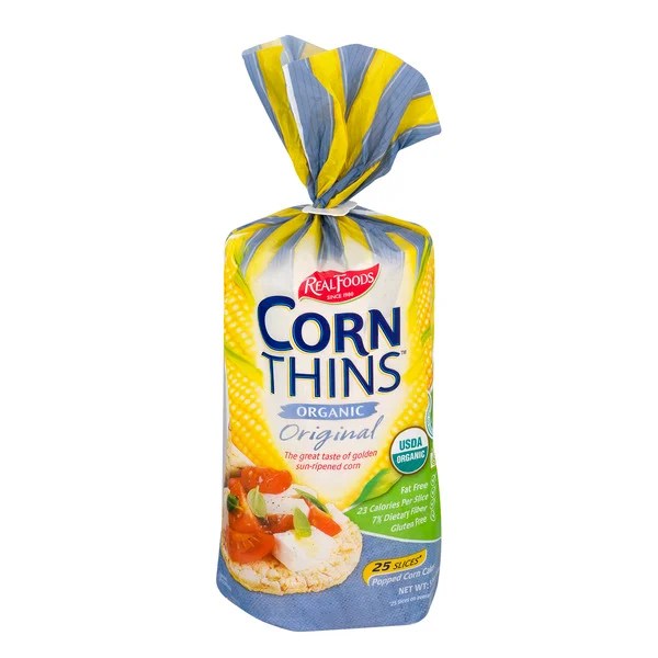 Save on Real Foods Corn Thins Original Organic 25 ct Order Online Delivery Giant