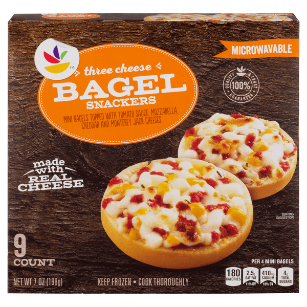 Save on Stop & Shop Bagel Snackers Pizza Bagels Three Cheese 9 ct