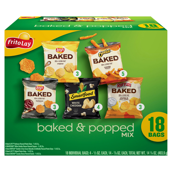 Save on FritoLay Baked & Popped Mix Variety Pack 18 ct Order Online