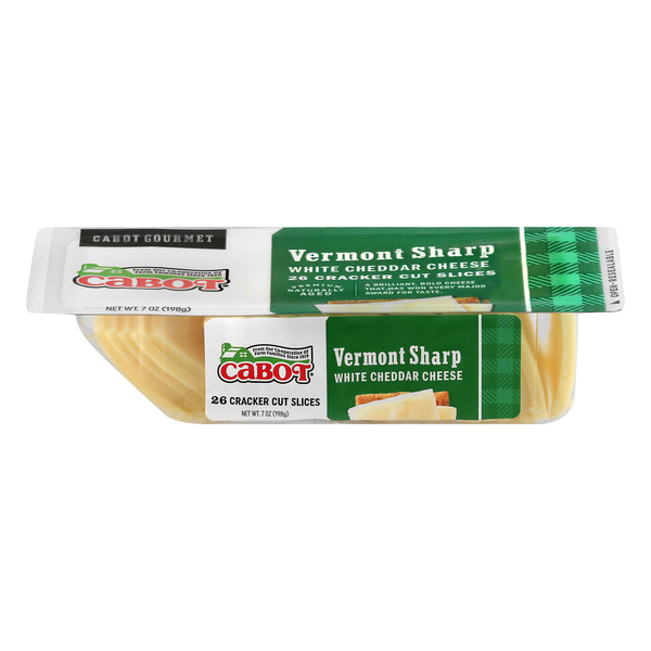 Save on Cabot Cracker Cut Slices Vermont Sharp White Cheddar Cheese