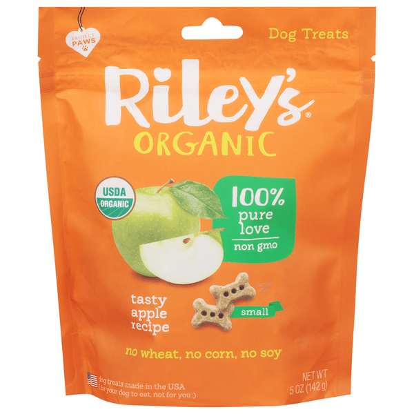 Save on Riley's Dog Treats Small Tasty Apple Recipe Organic Order