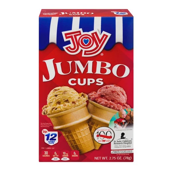 Save on Joy Ice Cream Cups Jumbo 12 ct Order Online Delivery GIANT