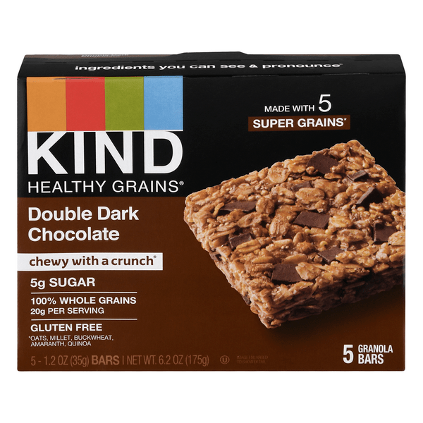 Save on KIND Healthy Grains Granola Bars Double Dark Chocolate 5 ct