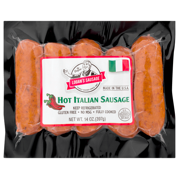 Save on Logan's Sausage Hot Italian Fully Cooked 5 ct Order Online Delivery Giant