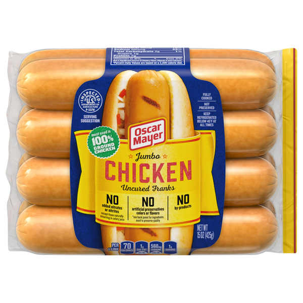 Kraft Oscar Mayer Hot Dog Wiener With Turkey Chicken And Pork, 16 Ounce 12 Per