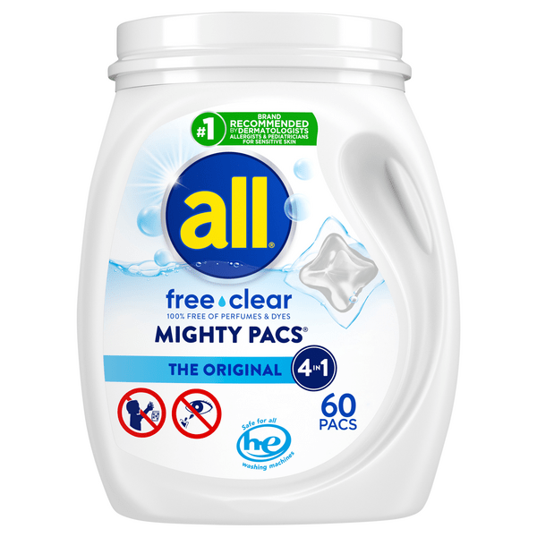 Save on all Free & Clear Original 4in1 Mighty Pacs Laundry Detergent