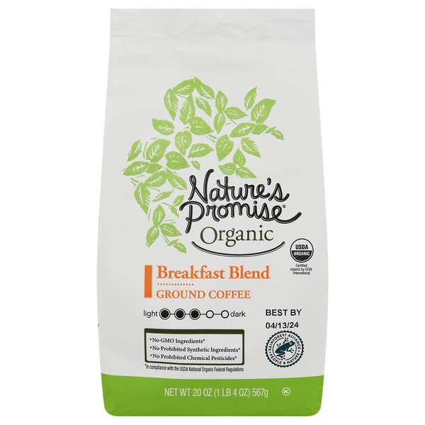 Save on Nature's Promise Organic Breakfast Blend Coffee (Ground) Order