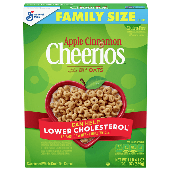 Save on Cheerios Cereal Apple Cinnamon Gluten Free Family Size Order