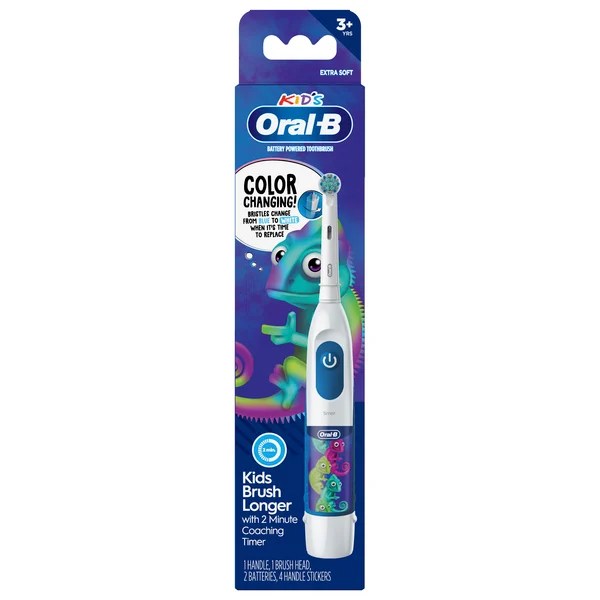 Save on OralB Kids Battery Powered Toothbrush Color Changing Extra
