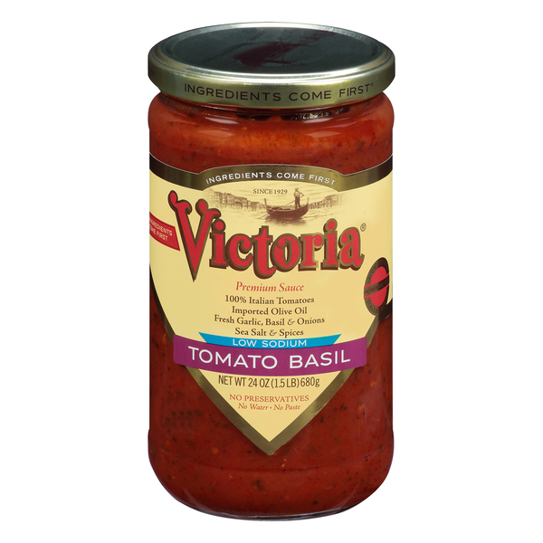 Save on Victoria Pasta Sauce Tomato Basil Low Sodium Order Online