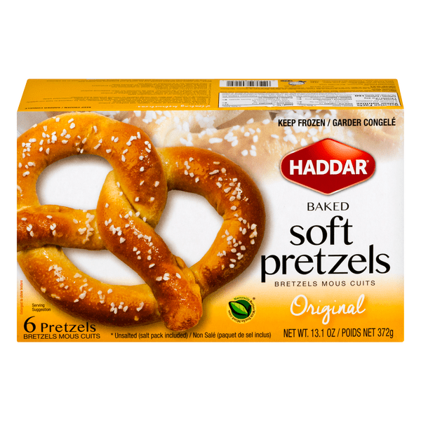Save on Haddar Baked Soft Pretzels Original 6 ct Order Online
