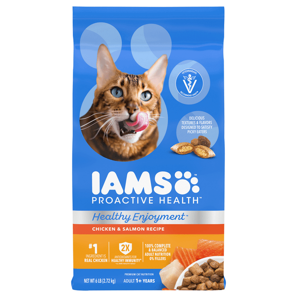 Save on IAMS Proactive Health Healthy Enjoyment Chicken Salmon Adult