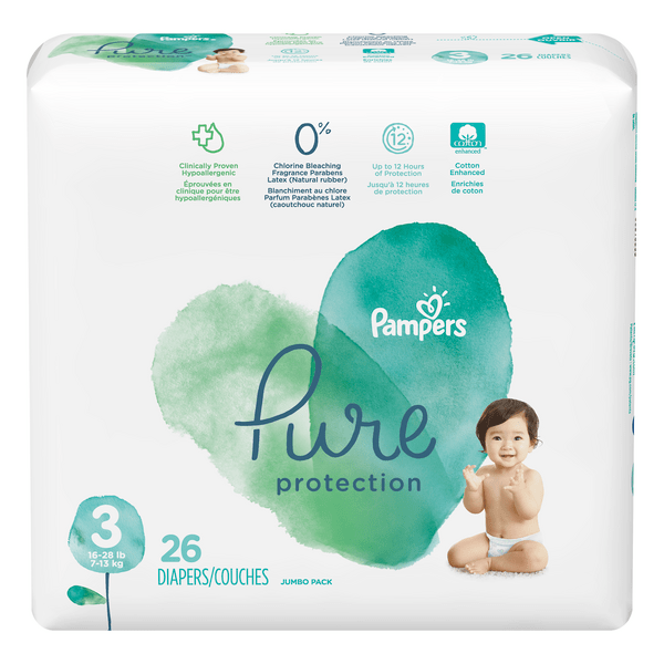 Pampers Pure Protection OneMonth Supply Diapers (Sizes 16) Sam's
