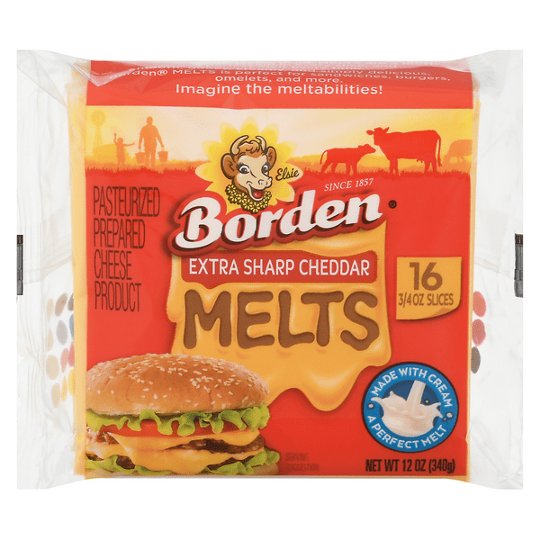 Save on Borden Cheddar Cheese Melts Extra Sharp Slices 16 ct Order