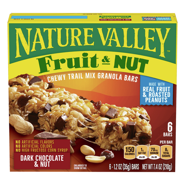 Save on Nature Valley Chewy Trail Mix Bars Dark Chocolate & Nut 6 ct