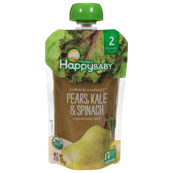 Save on Happy Baby Organics Stage 2 Baby Food Pears Kale & Spinach